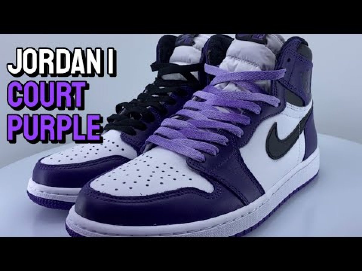 jordan court purple on feet